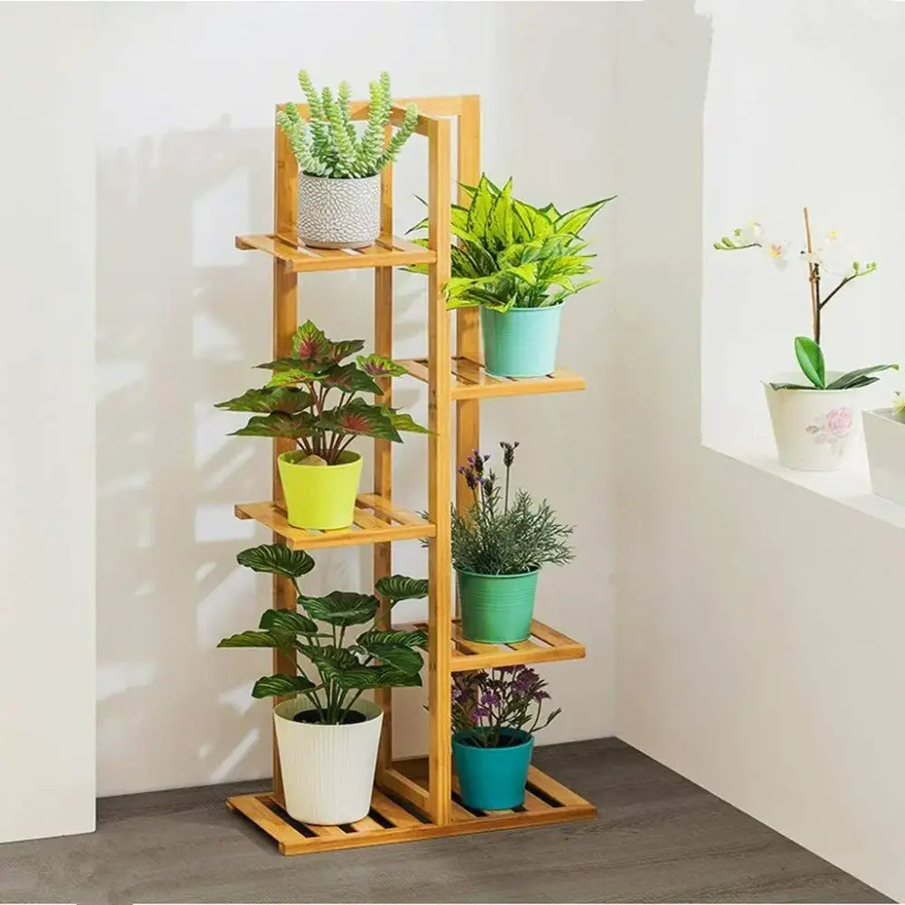 Bamboo Plant Stand 6-Tier Display