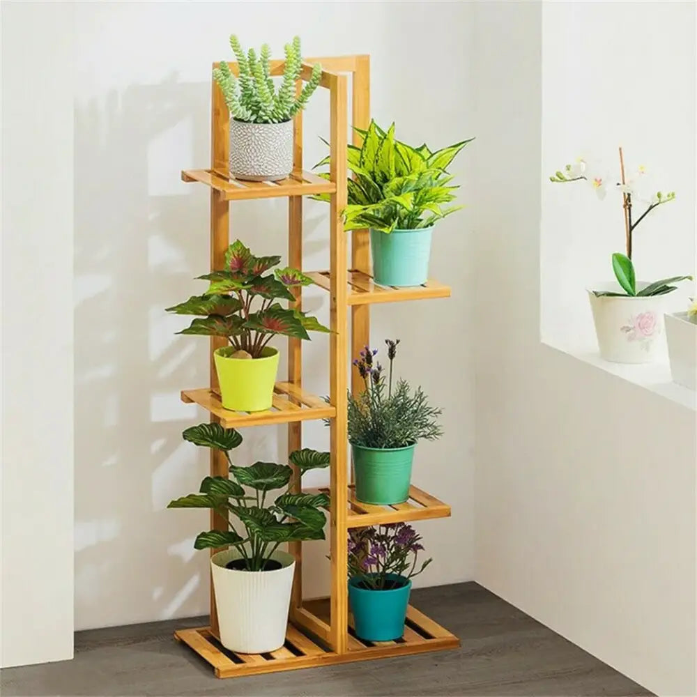Bamboo Plant Stand 6-Tier Display
