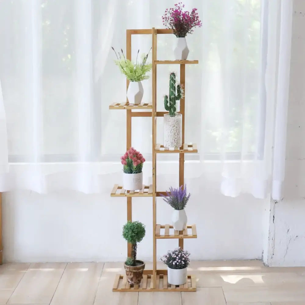 Bamboo Plant Stand 6-Tier Display