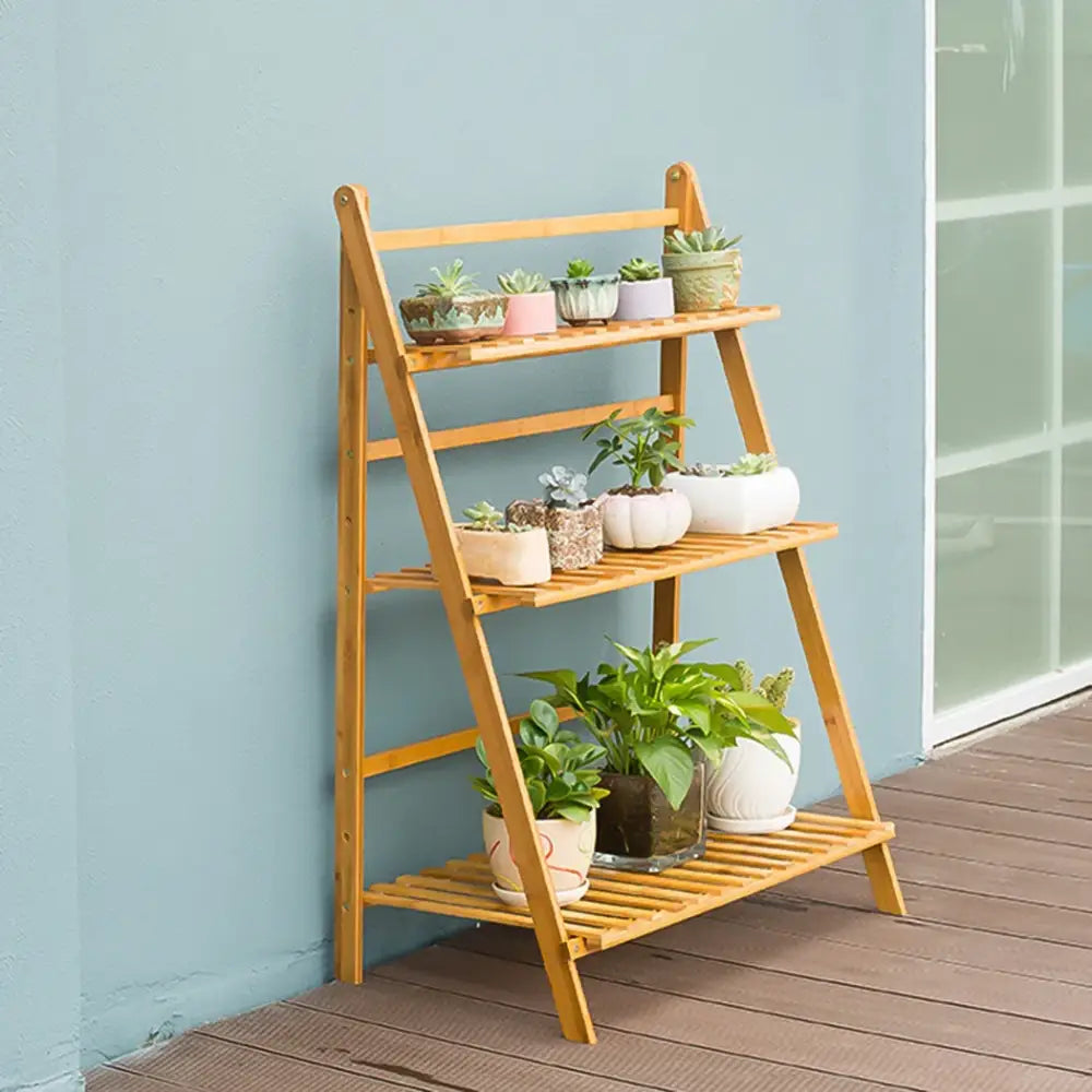 Bamboo Plant Stand Indoor Outdoor
