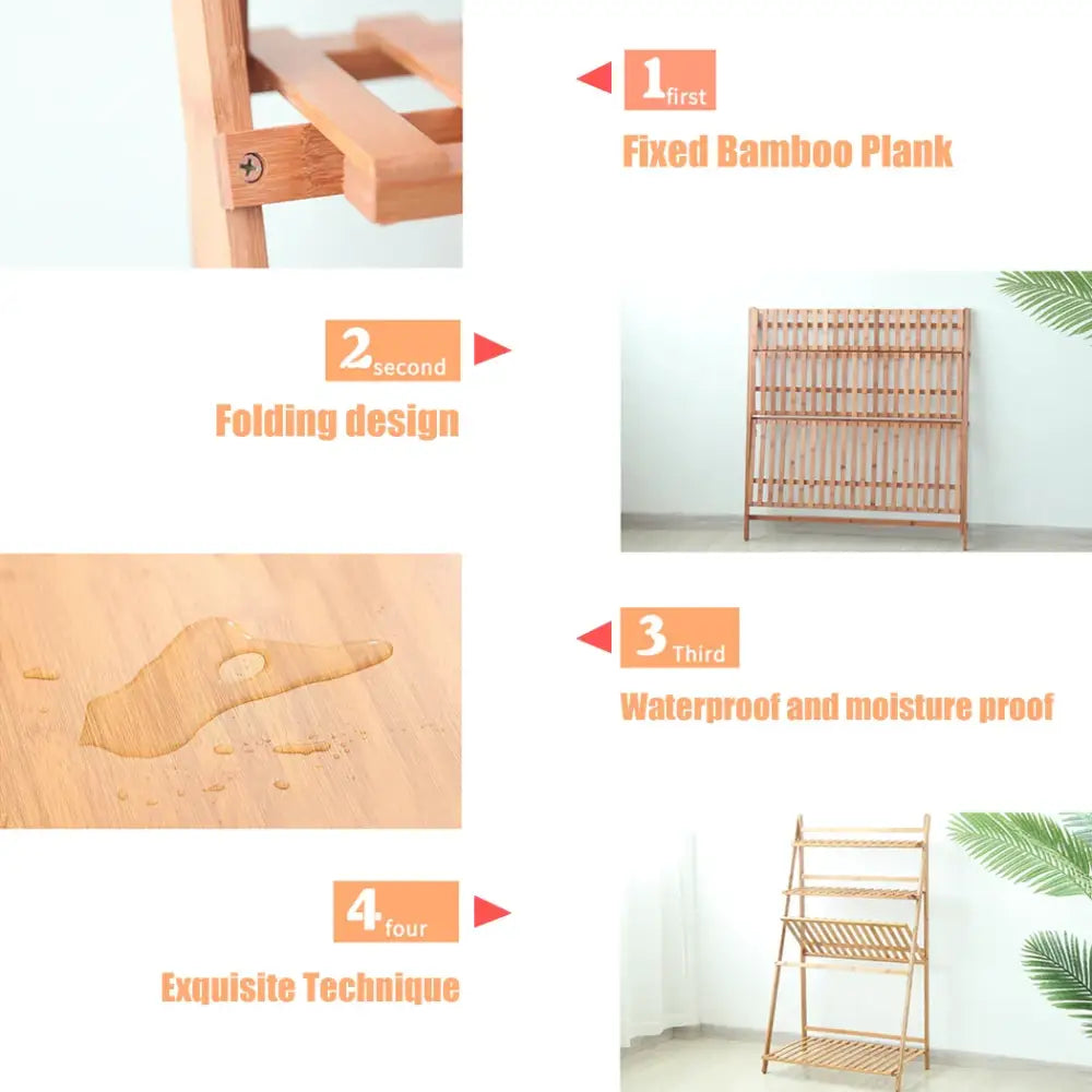 Bamboo Plant Stand Indoor Outdoor