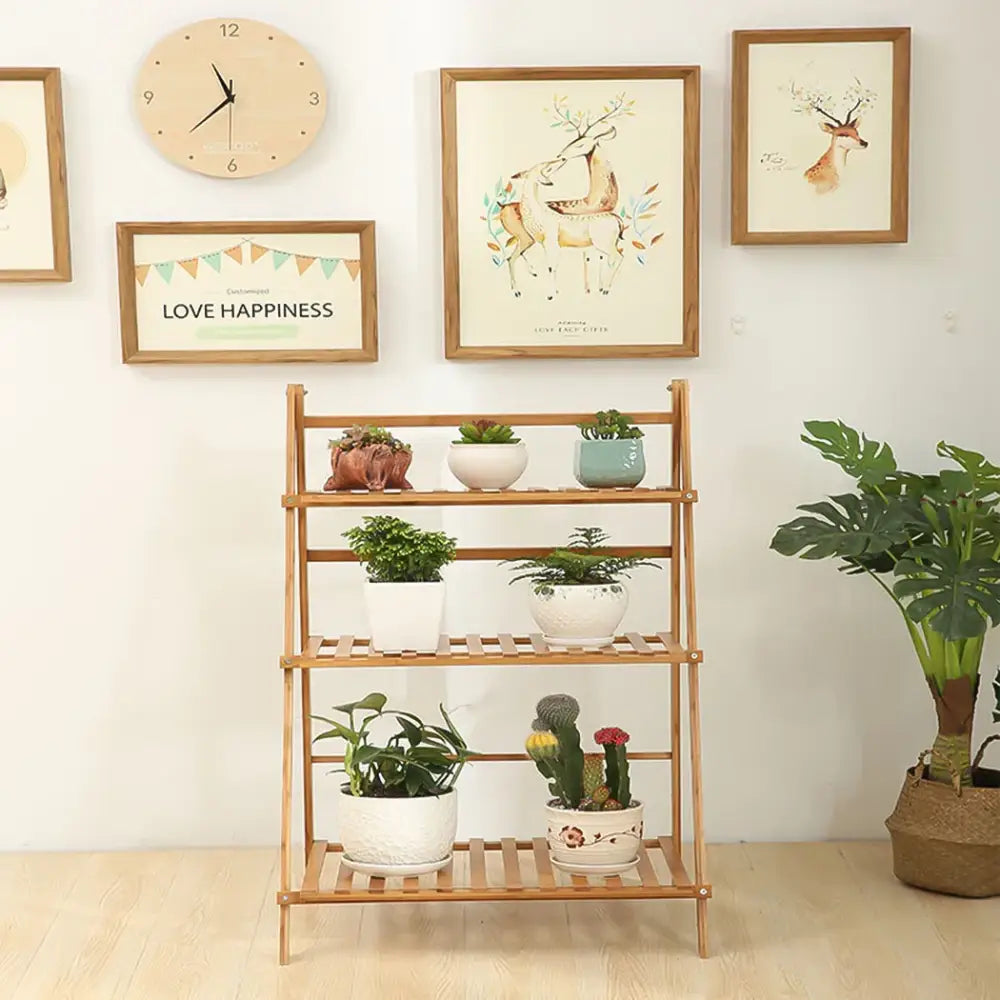 Bamboo Plant Stand Indoor Outdoor