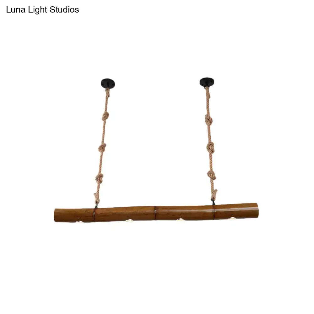Bamboo Tube Farmhouse Pendant Lighting