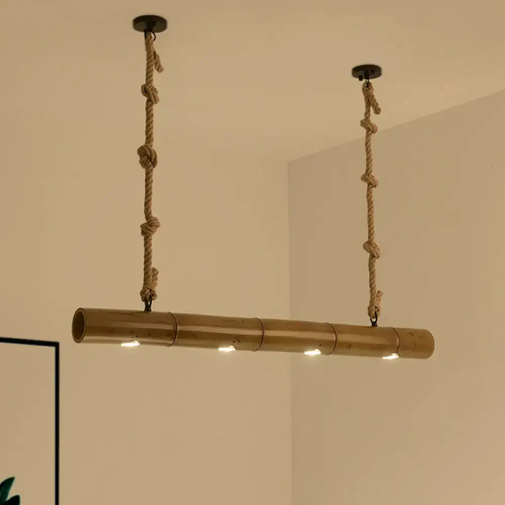 Bamboo Tube Farmhouse Pendant Lighting