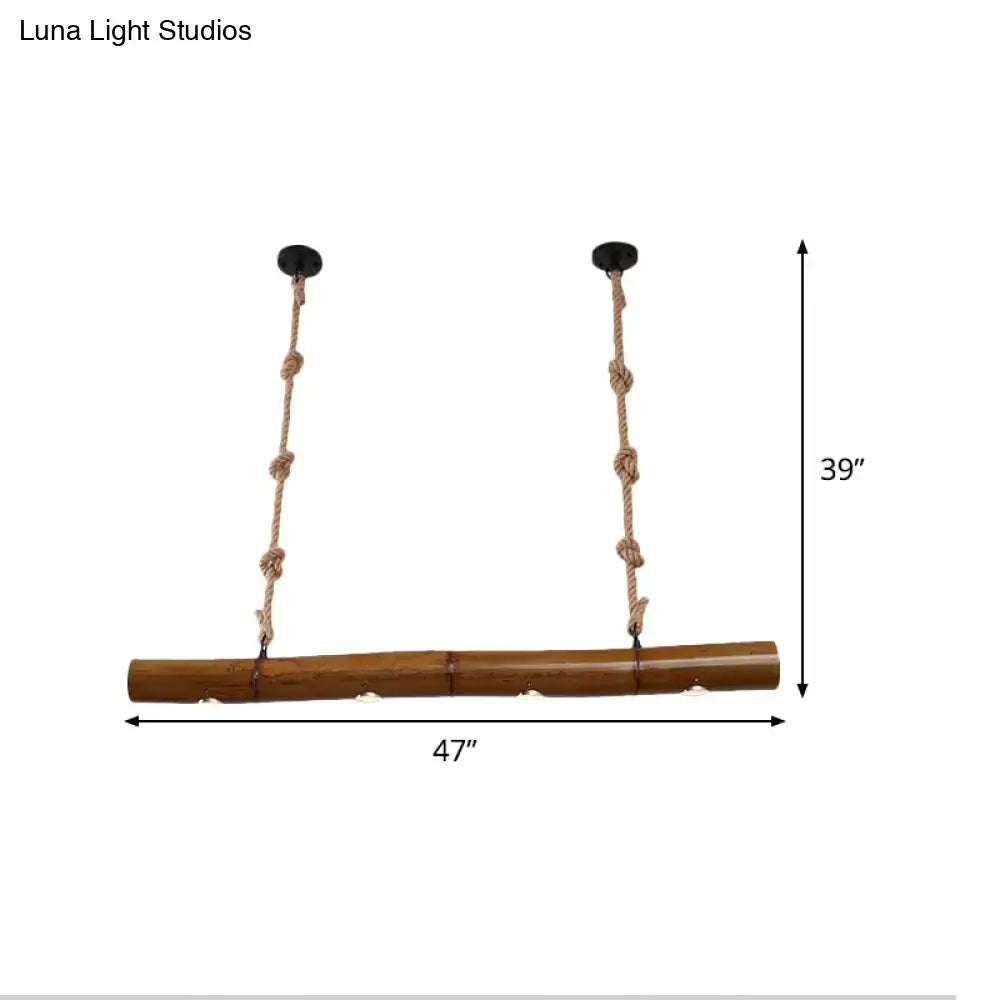 Bamboo Tube Farmhouse Pendant Lighting