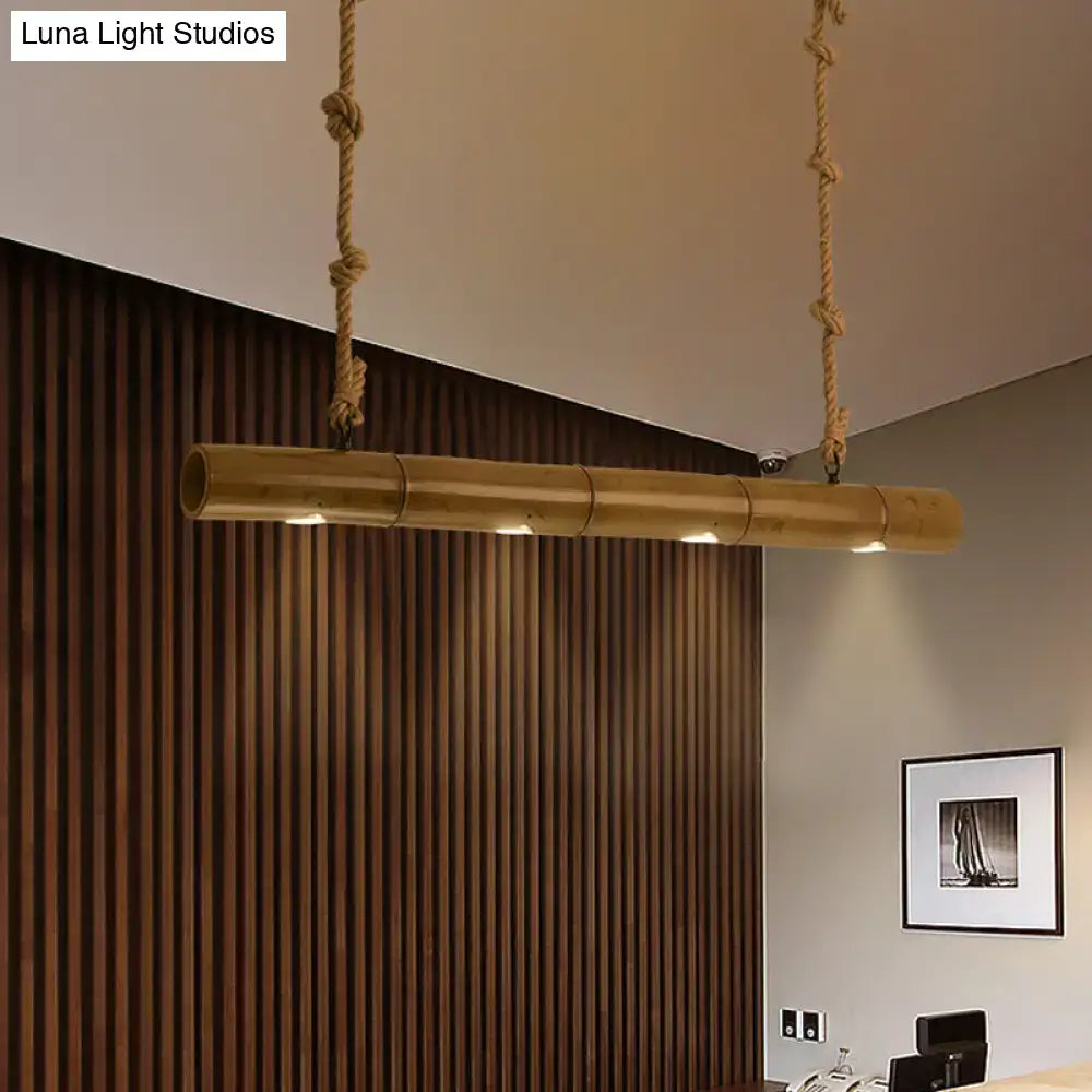 Bamboo Tube Farmhouse Pendant Lighting