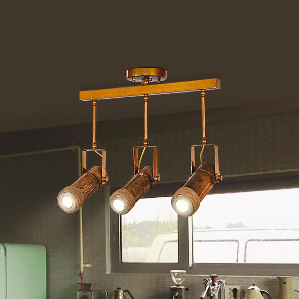 Bamboo Tube Island Pendant Lighting