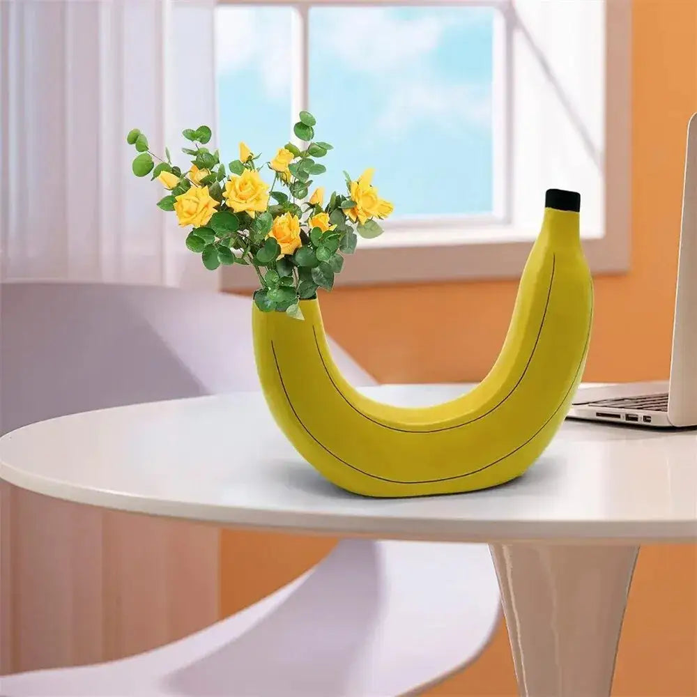 Banana Shape Resin Flower Vase
