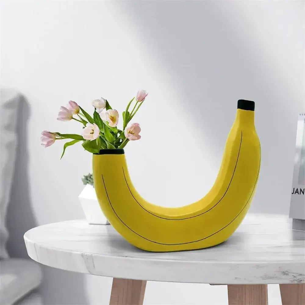 Banana Shape Resin Flower Vase