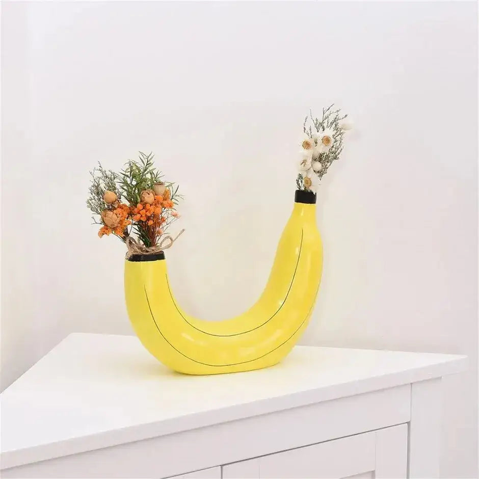 Banana Shape Resin Flower Vase