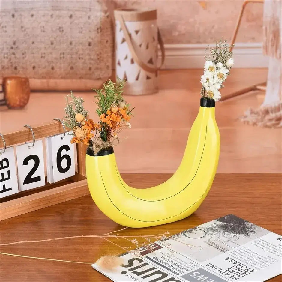 Banana Shape Resin Flower Vase