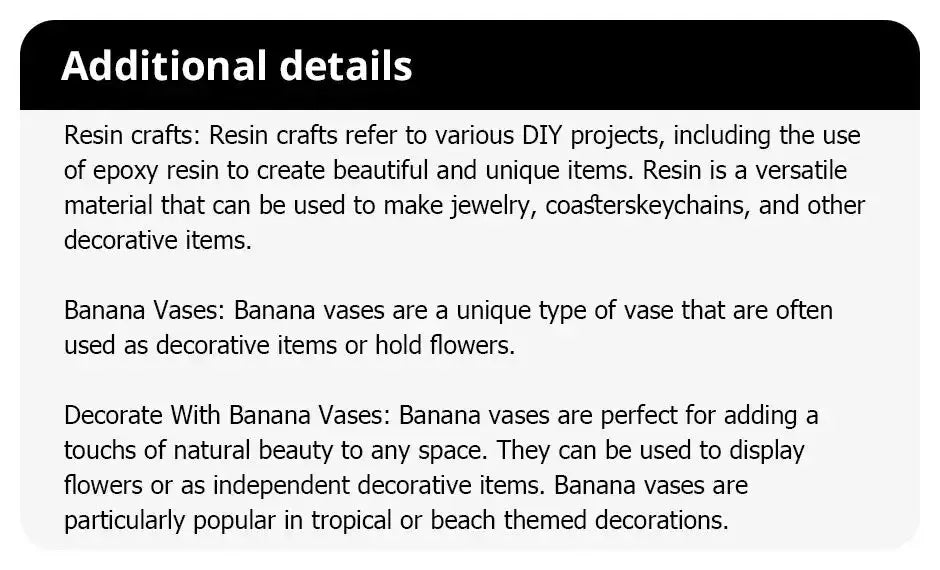 Banana Shape Resin Flower Vase