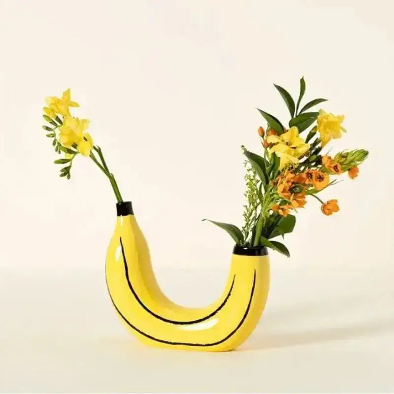 Banana Shape Resin Flower Vase
