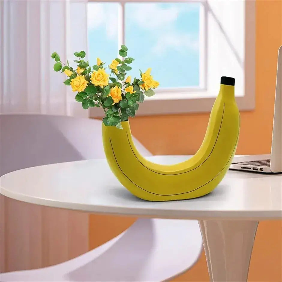 Banana Shape Resin Flower Vase