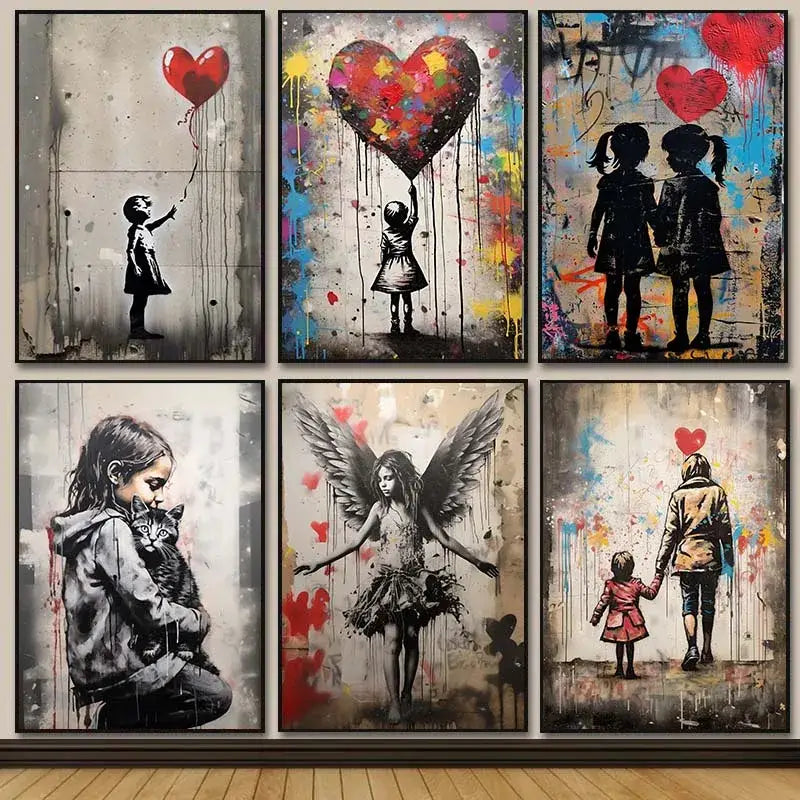 Banksy Canvas Wall Art Decor