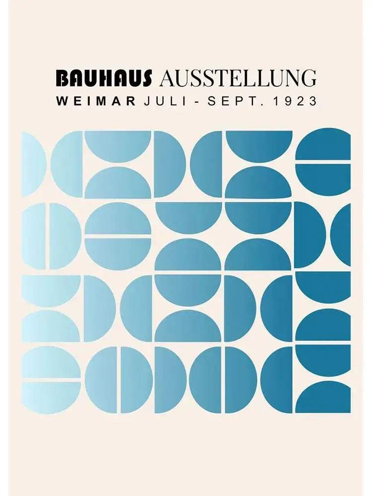 Bauhaus Canvas Print Minimalist Black White