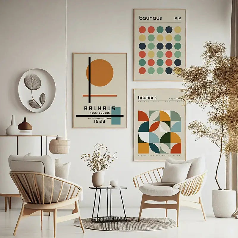 Bauhaus Exhibition Posters Modern Wall Art