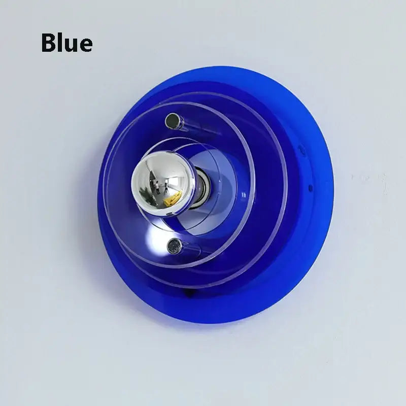 Bauhaus led wall lights red circular sconce for living room