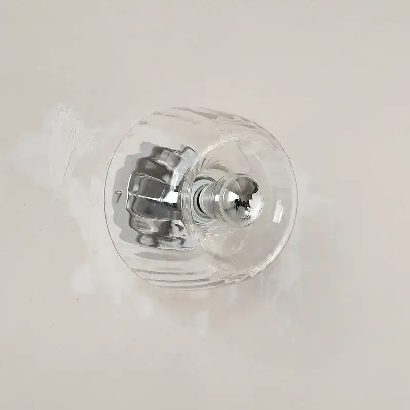 Bauhaus led wall sconces clear ridged glass aisle light