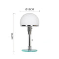 Bauhaus teal and white glass ball desk lamp bedroom chrome finish