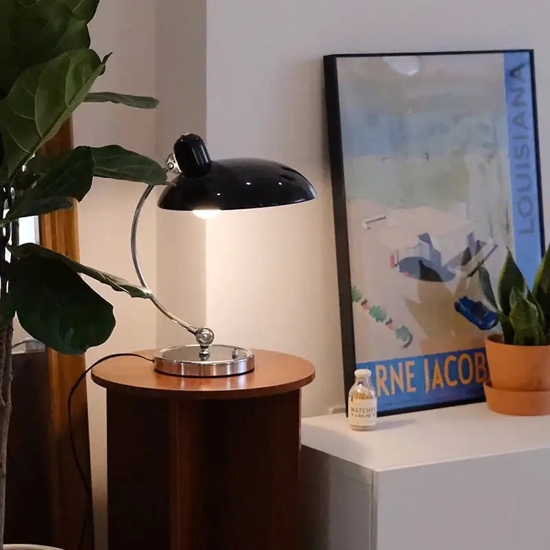 Bauhaus vintage desk lamp white and chrome office light bedroom