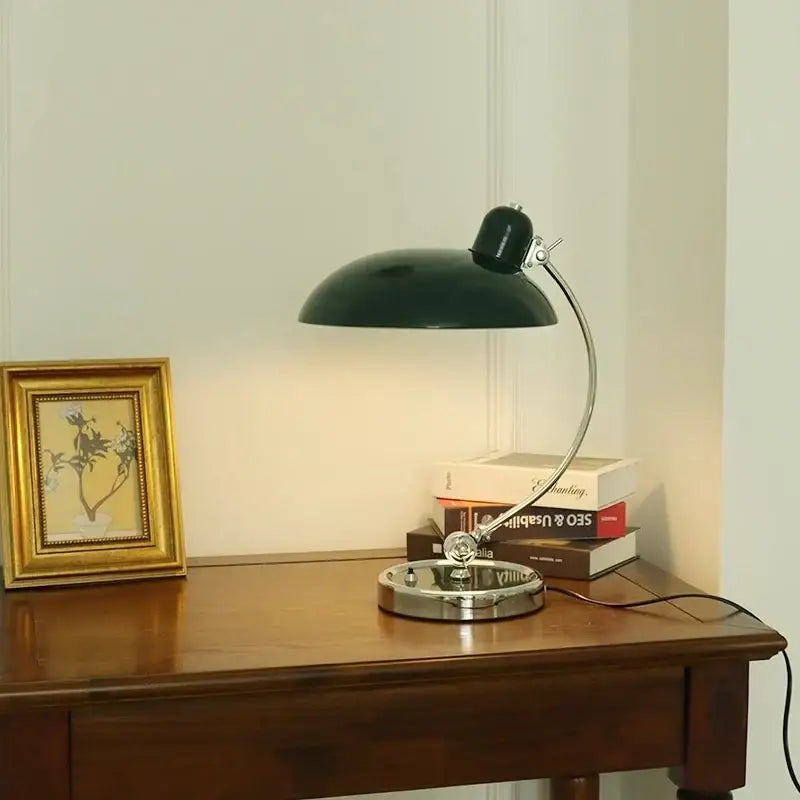 Bauhaus vintage desk lamp white and chrome office light bedroom