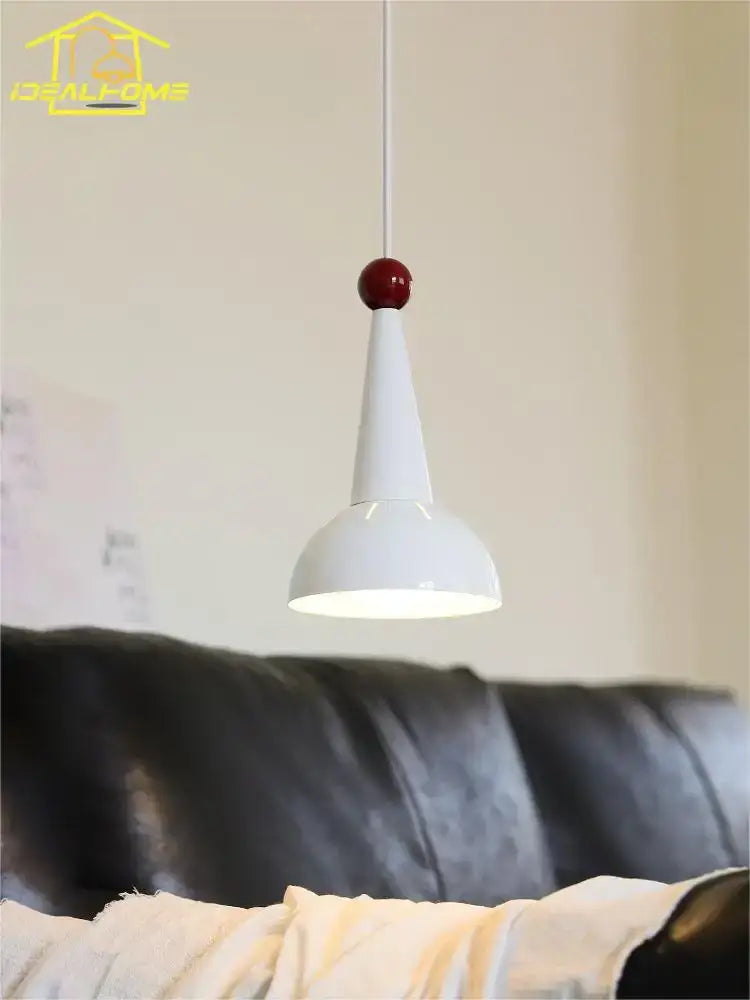 Bauhaus white & red colorful led pendant light – kitchen shade