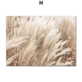 Beige-toned canvas wall art by DecorBites featuring soft-focus beach landscape grasses for elegant home decor