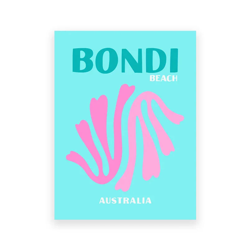 DecorBites™ Beach Travel Posters for Home Decor