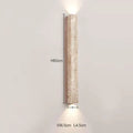 Beige cave stone wall lamp – living room dual glass sconce