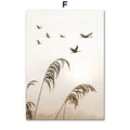 Beige Flower Grass Canvas Art