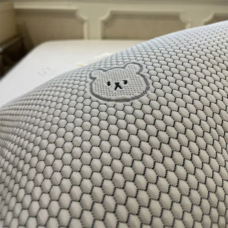 Beige honeycomb bear decorbites cooling ice bean sheet set bedroom