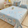 Beige space astronaut cartoon flannel blanket bedroom sofa cover