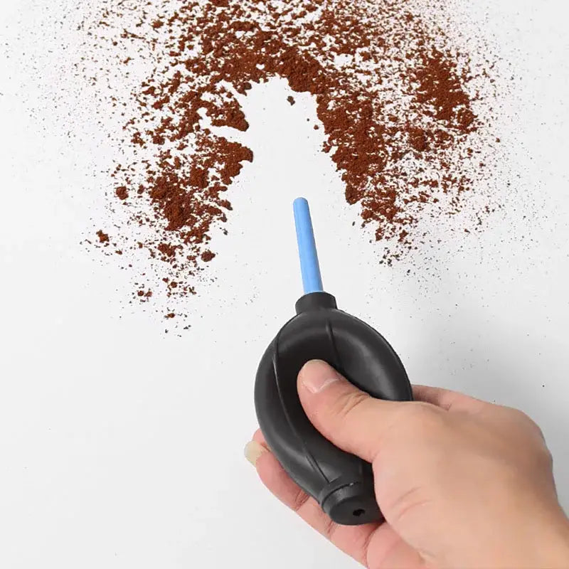 Black and blue coffee grinder cleaning brush set kitchen dust blower