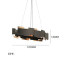 Black and gold geometric ceiling chandelier for living room
