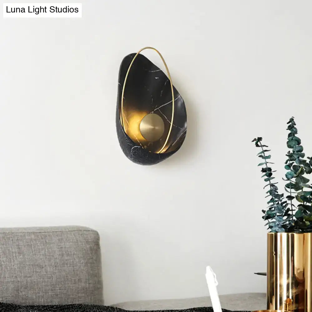 Black and gold marble wall light for living room 40w maximum bulb