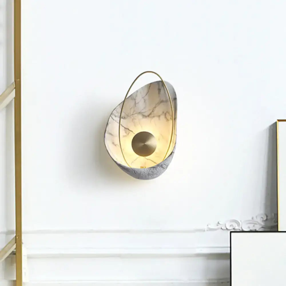 Black and gold marble wall light for living room 40w maximum bulb