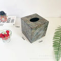 Black and white floral mother of pearl tissue box living room decor