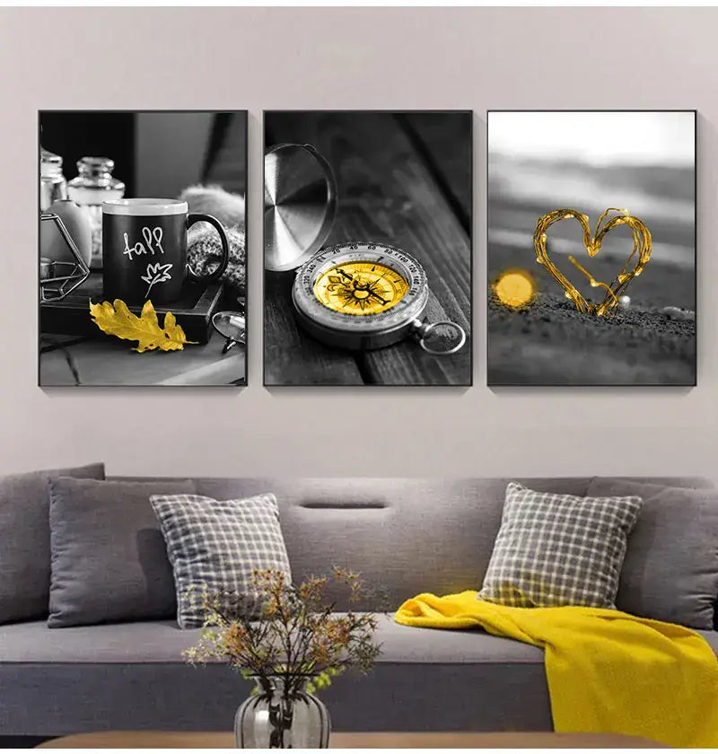 Black and White Landscape Canvas Set