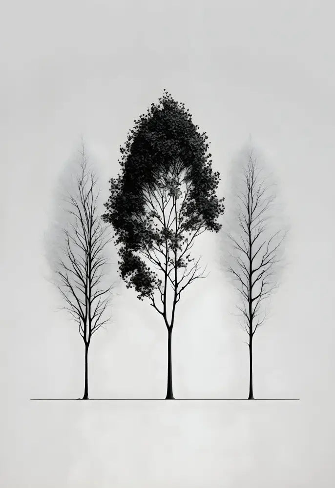 Black and White Landscape Wall Art
