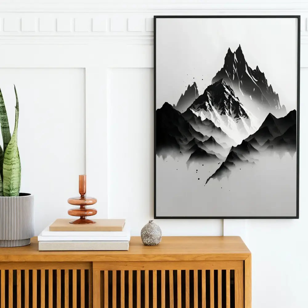 Black and White Landscape Wall Art