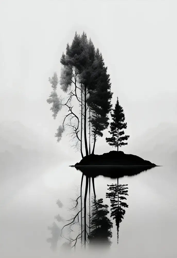 Black and White Landscape Wall Art