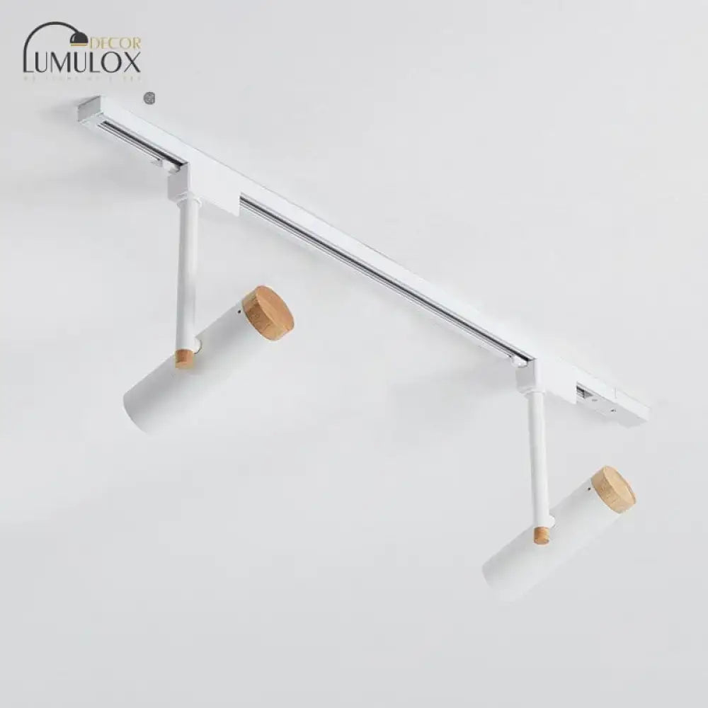 Black and wood 3 light track lighting – kitchen metallic spotlight