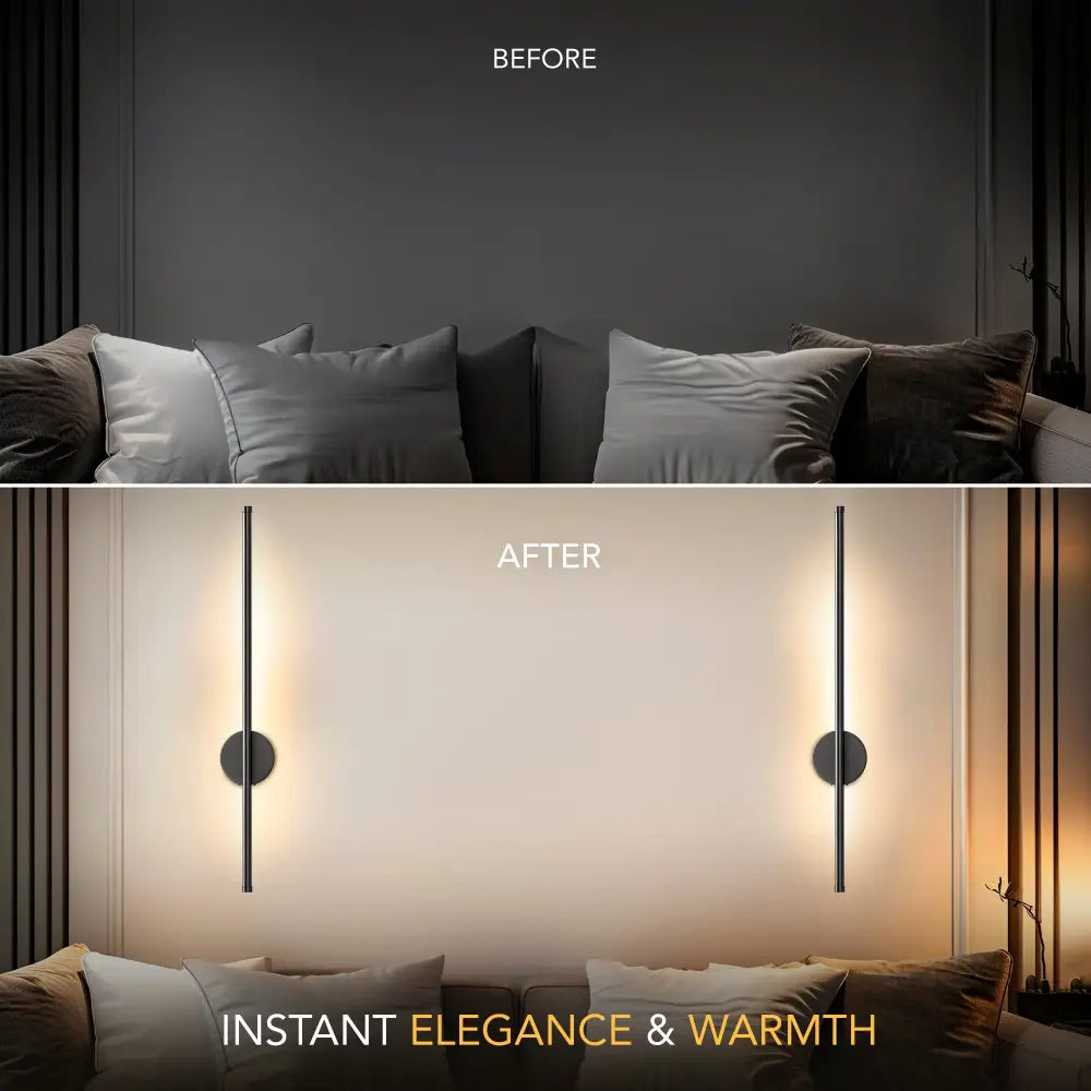 Black Battery Operated Wall Sconces Set