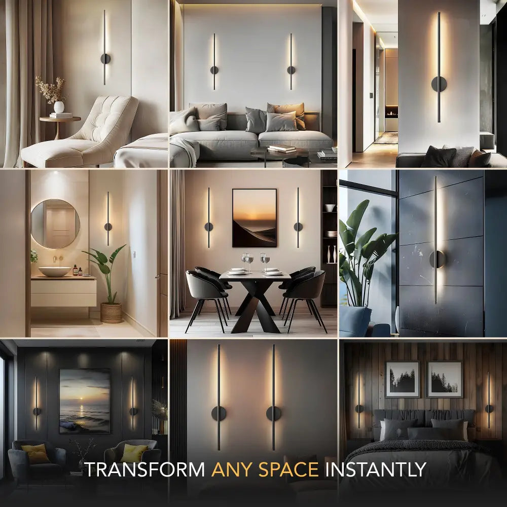 Black Battery Operated Wall Sconces Set
