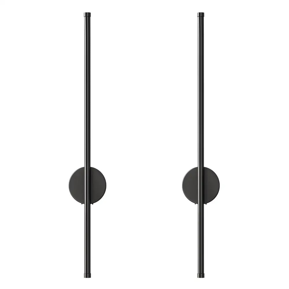 Black Battery Operated Wall Sconces Set