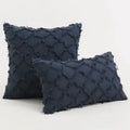 Black boho lumbar pillow cover bedroom textured woven decor