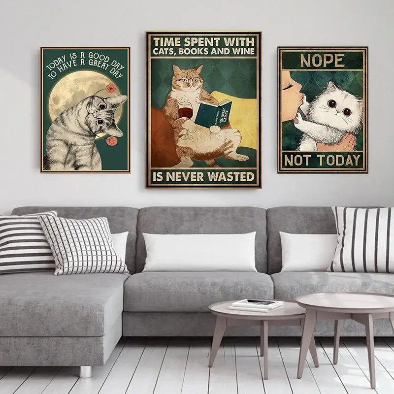 Black Cat Music Poster Home Decor