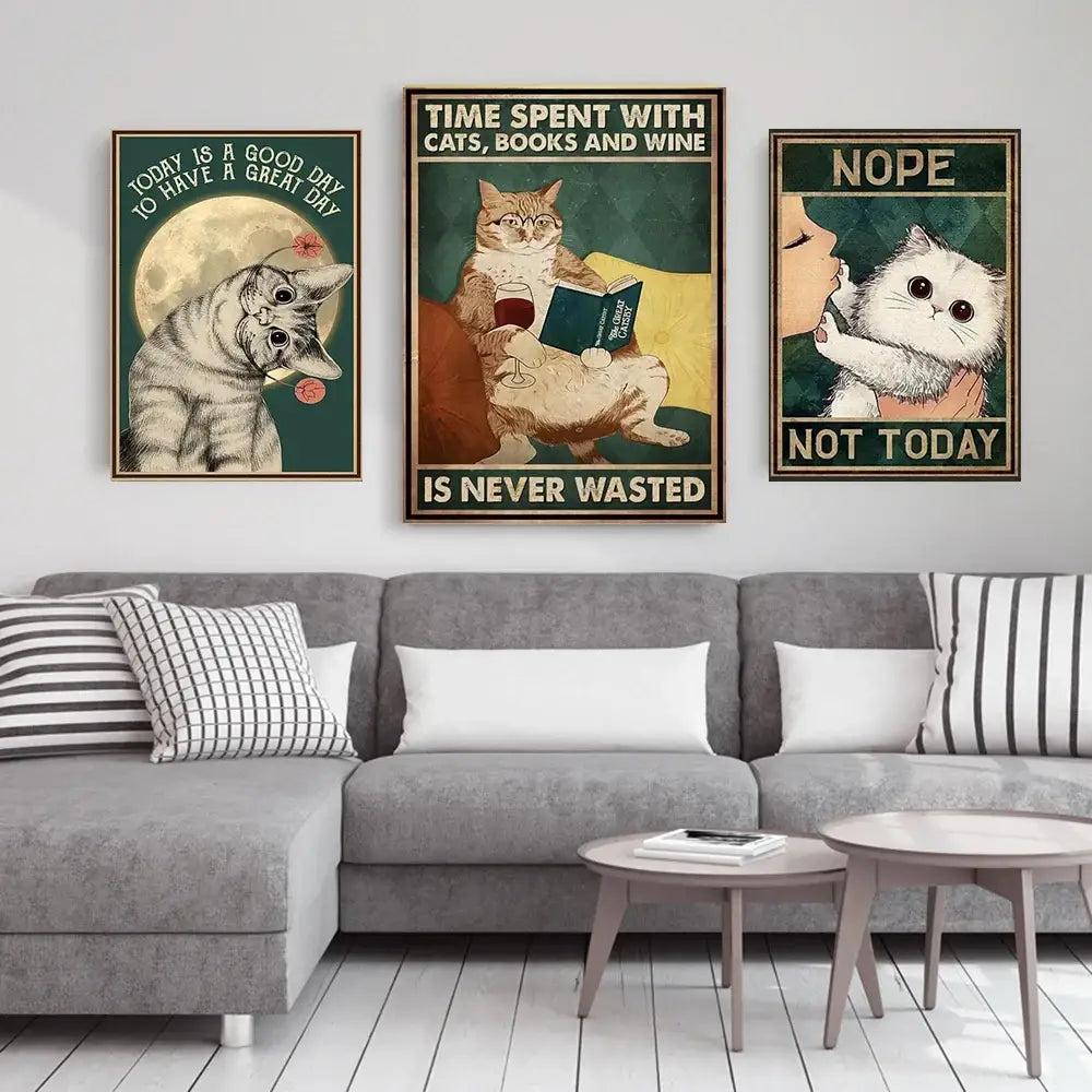 Black Cat Music Poster Home Decor