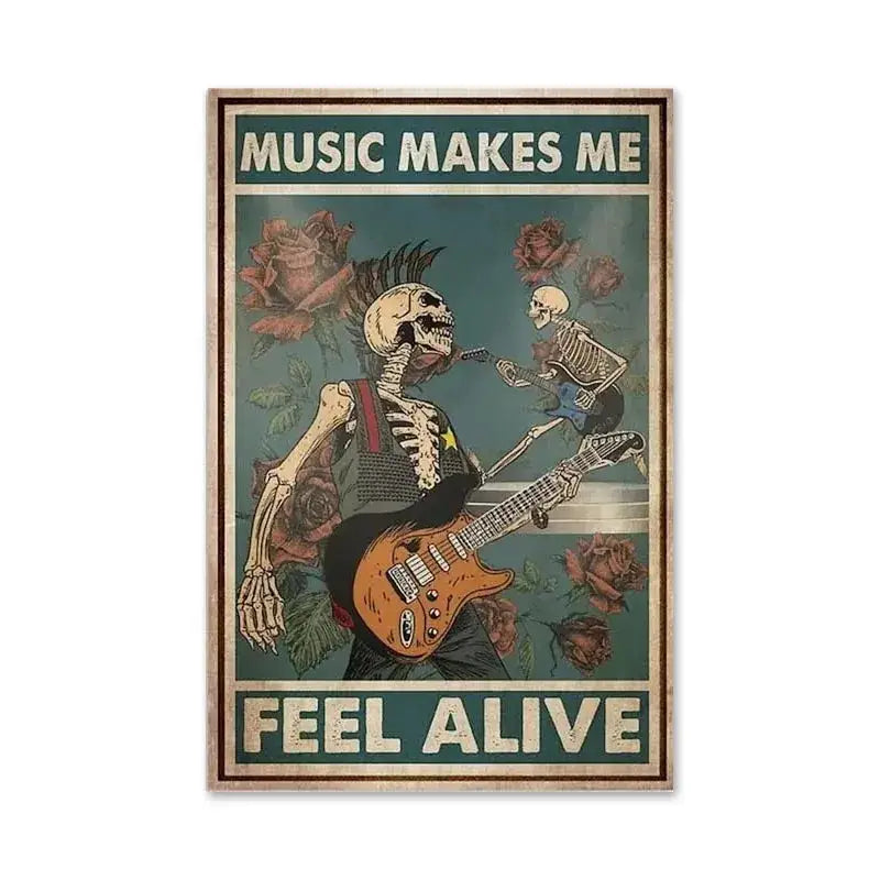 Black Cat Music Poster Home Decor